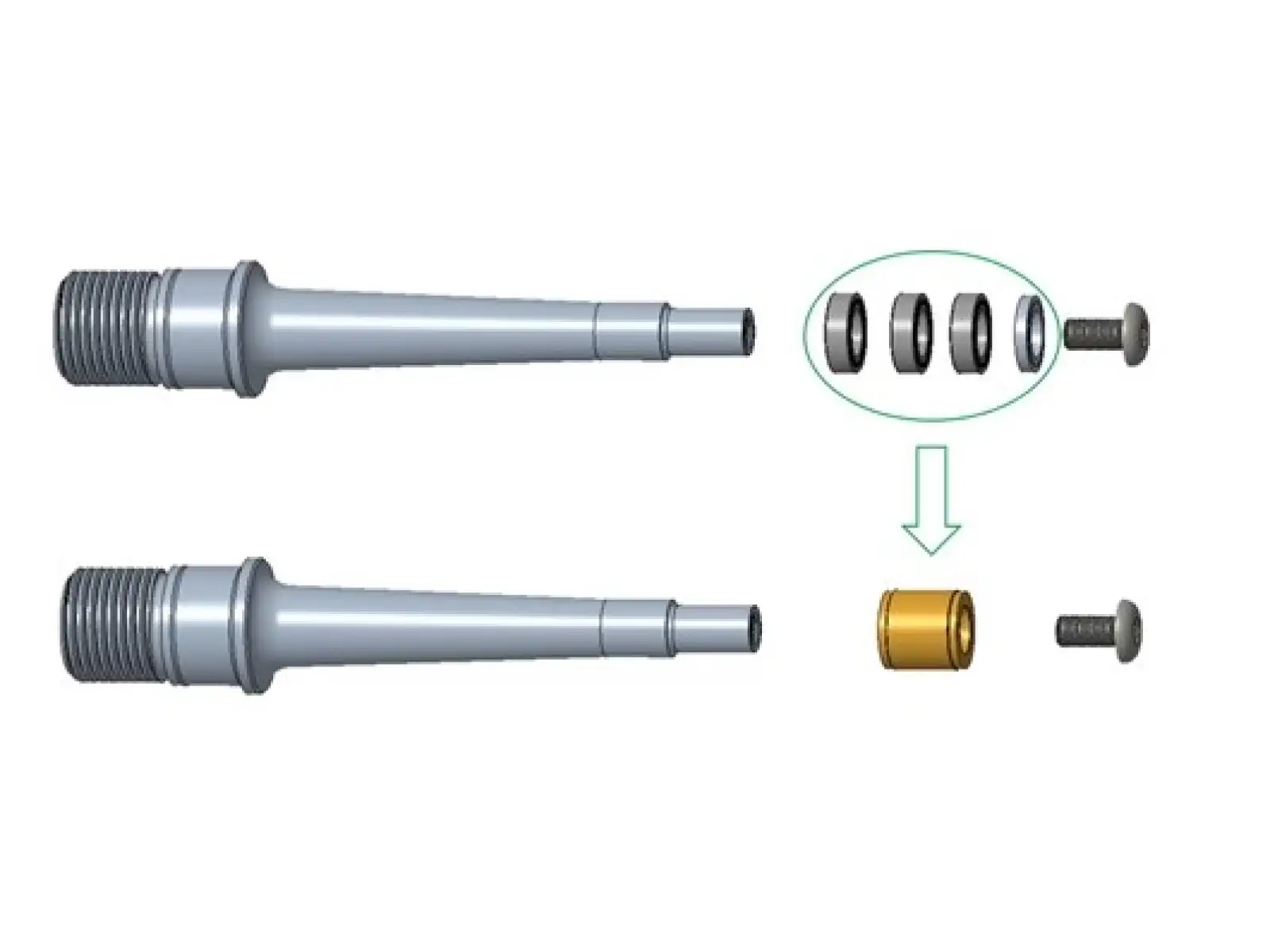 OneUp Rebuild Kit pro pedály Alu