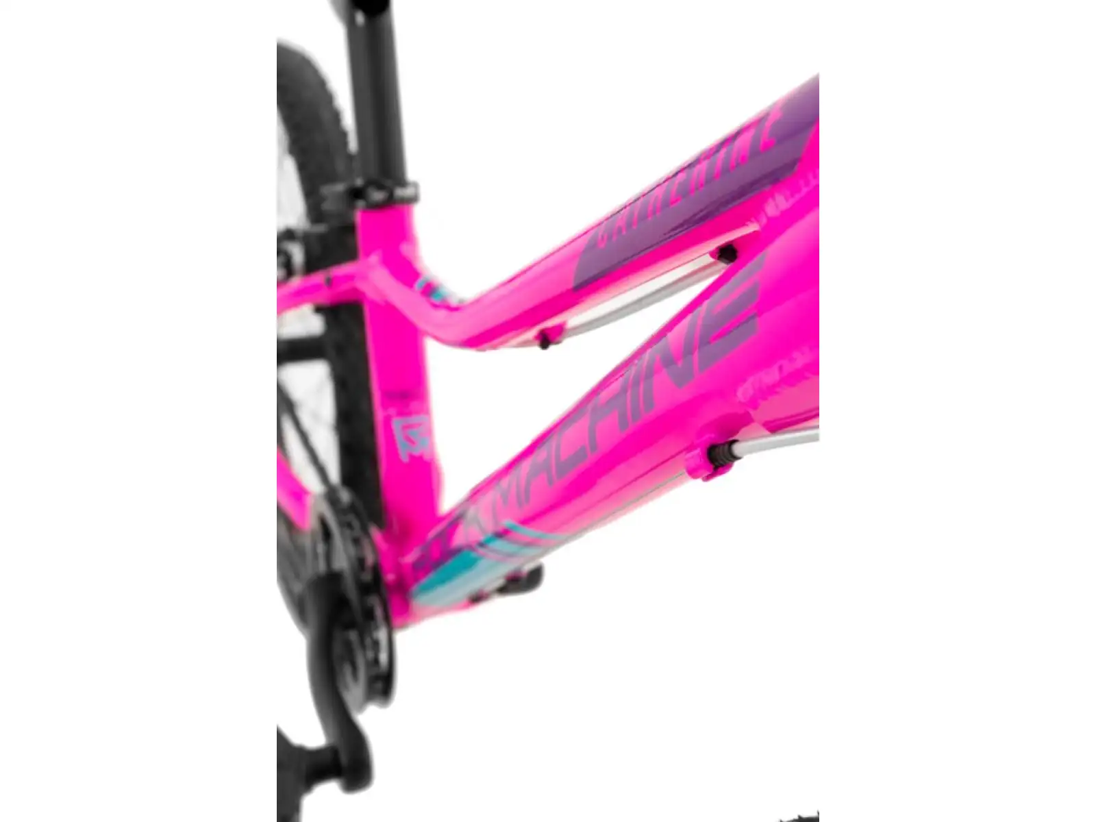 Rock Machine Catherine 20 dětské kolo Gloss Neon Pink/Violet/Neon Cyan