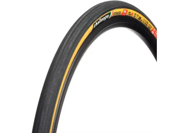 Challenge Strada TLR Pro 28" silniční plášť kevlar Black/Tan