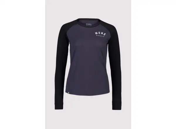 Mons Royale Icon Raglan dámský dres dlouhý rukáv black/9 iron