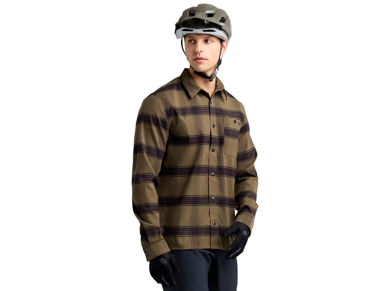 Troy Lee Designs Grind Flannel Paid pánská košile Dark Pine