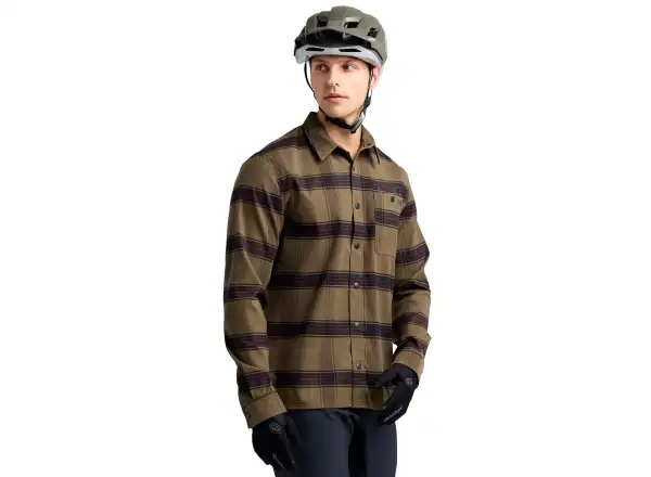 Troy Lee Designs Grind Flannel Paid pánská košile Dark Pine