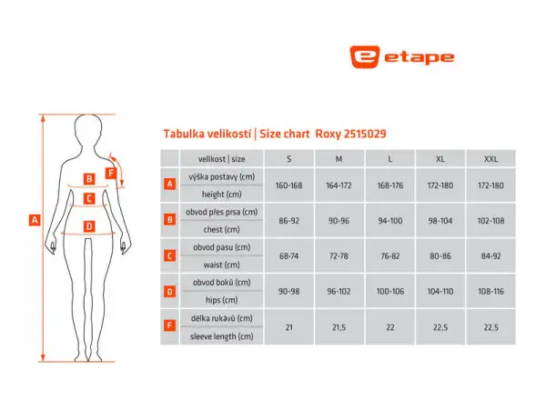 Etape Roxy dámský volný dres krátký rukáv růžová/bílá
