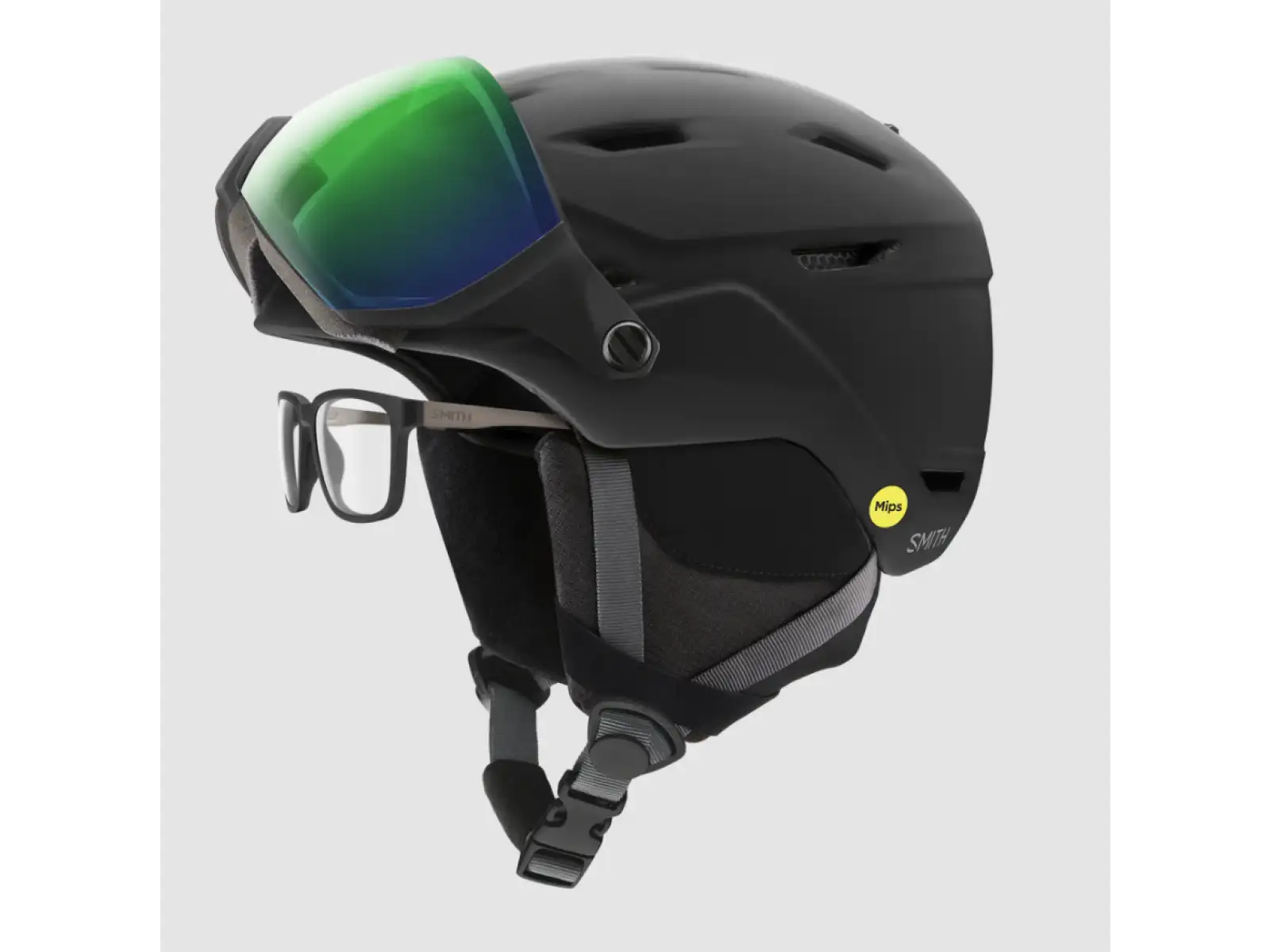 Smith Survey EU lyžařská přilba Matte Black / ChromaPop Everyday Green Mirror