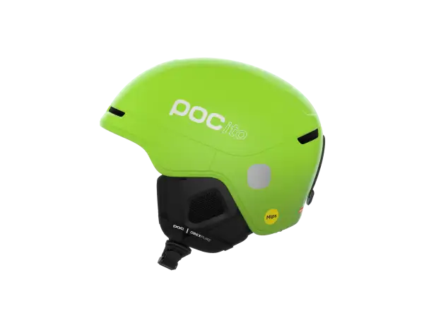 POC POCito Obex MIPS dětská lyžařská helma Fluorescent Yellow/Green