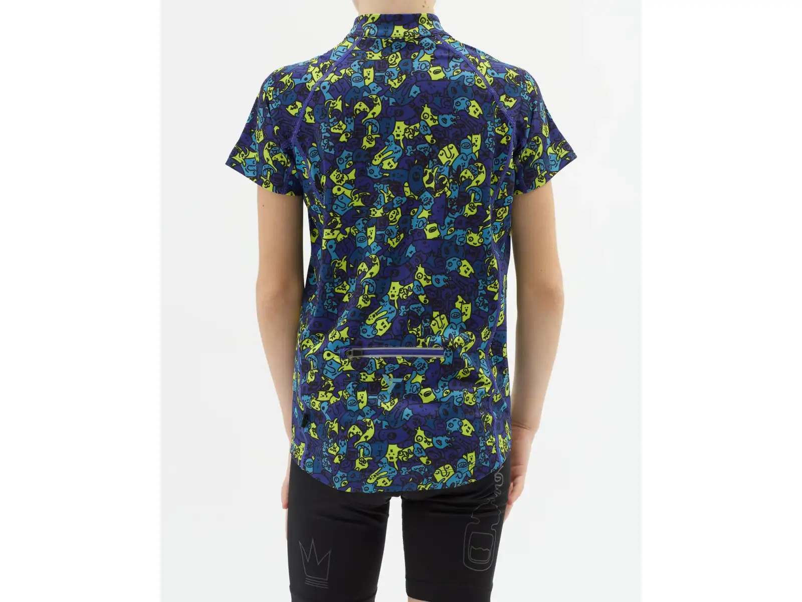 Silvini Scrivia dětský dres krátký rukáv Blue/Neon