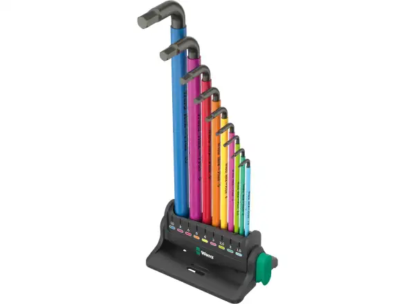 Wera 950/9 Hex-Plus Multicolour 3 imbusové L-klíče sada 9 ks se stojanem
