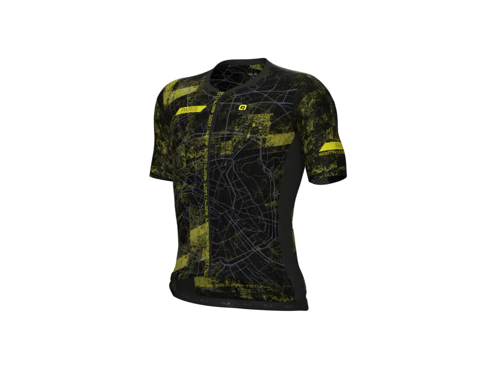 Alé PR-E Town pánský cyklistický dres krátký rukáv Giallo Fluo Paris