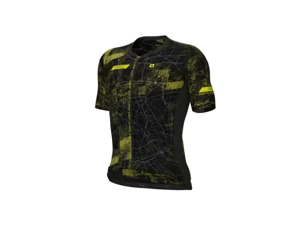 Alé PR-E Town pánský cyklistický dres krátký rukáv Giallo Fluo Paris