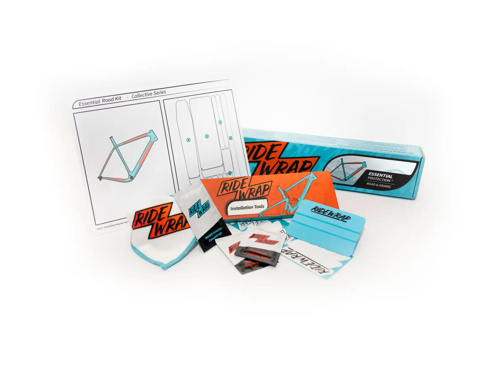 RideWrap set ochranných fólií na rám 30 % pokrytí pro Silniční a Gravel kola