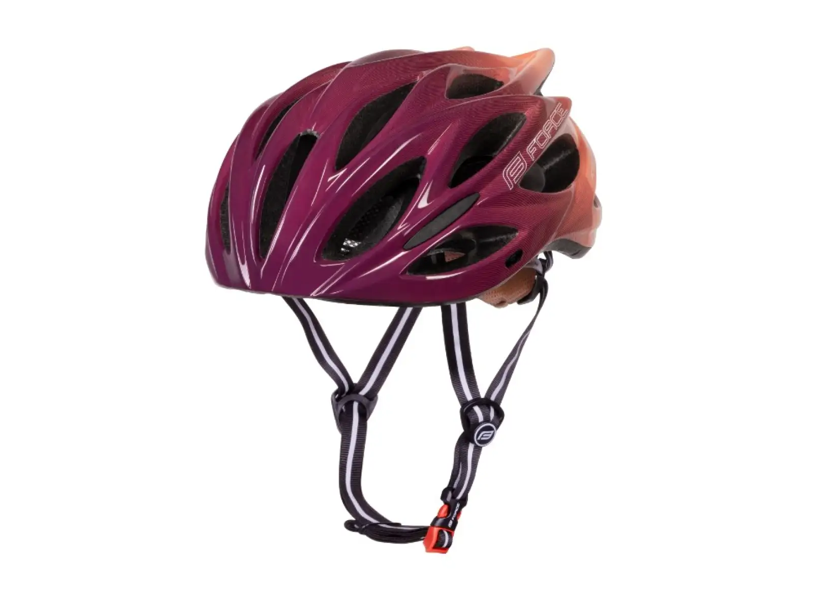 Force Bull Hue cyklistická přilba fialová/meruňková