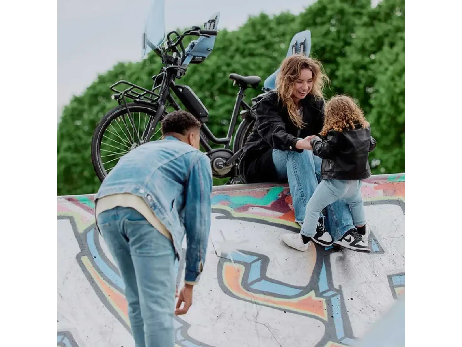 Urban Iki Ta-ke zadní sedačka na kolo pro MIK nosiče Fuji Blue/Bincho Black
