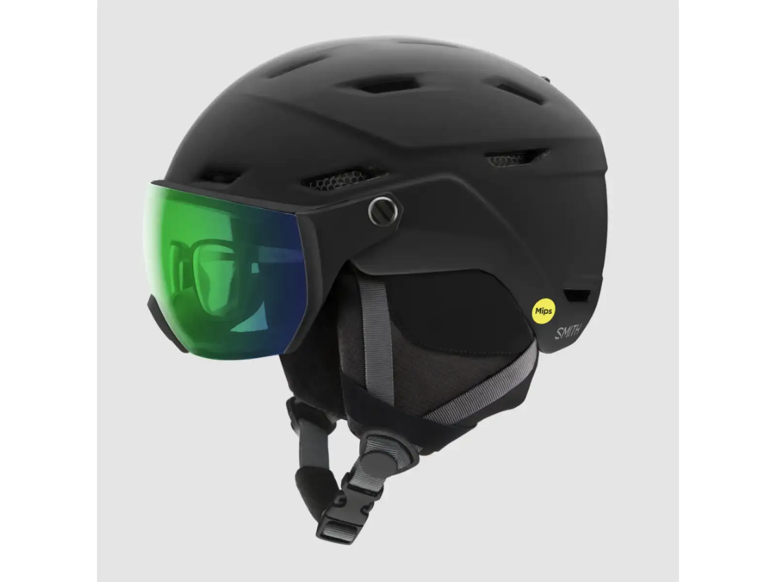Smith Survey EU lyžařská přilba Matte Black / ChromaPop Everyday Green Mirror