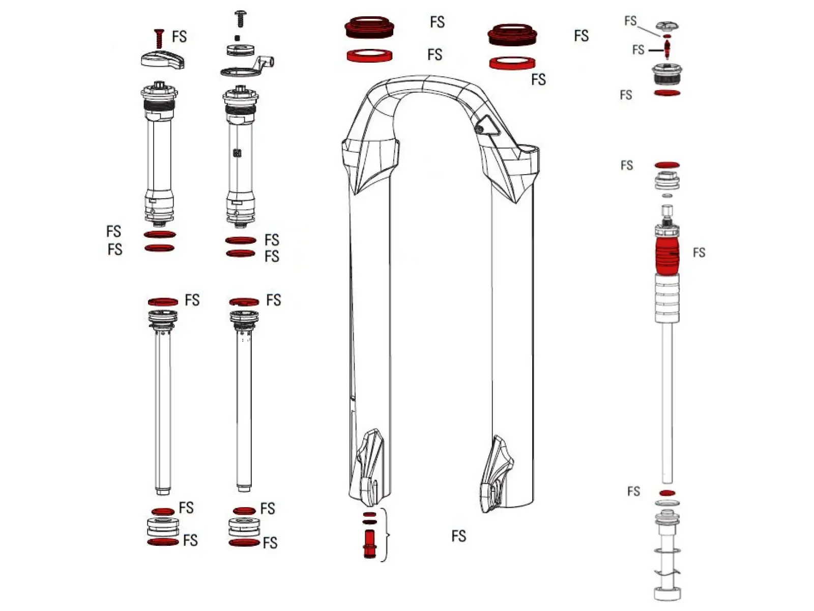 Rock Shox Service Kit Full 30 GOLD servisní kit