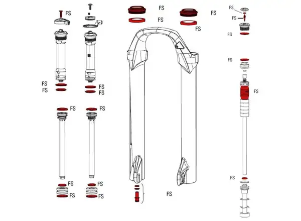Rock Shox Service Kit Full 30 GOLD servisní kit