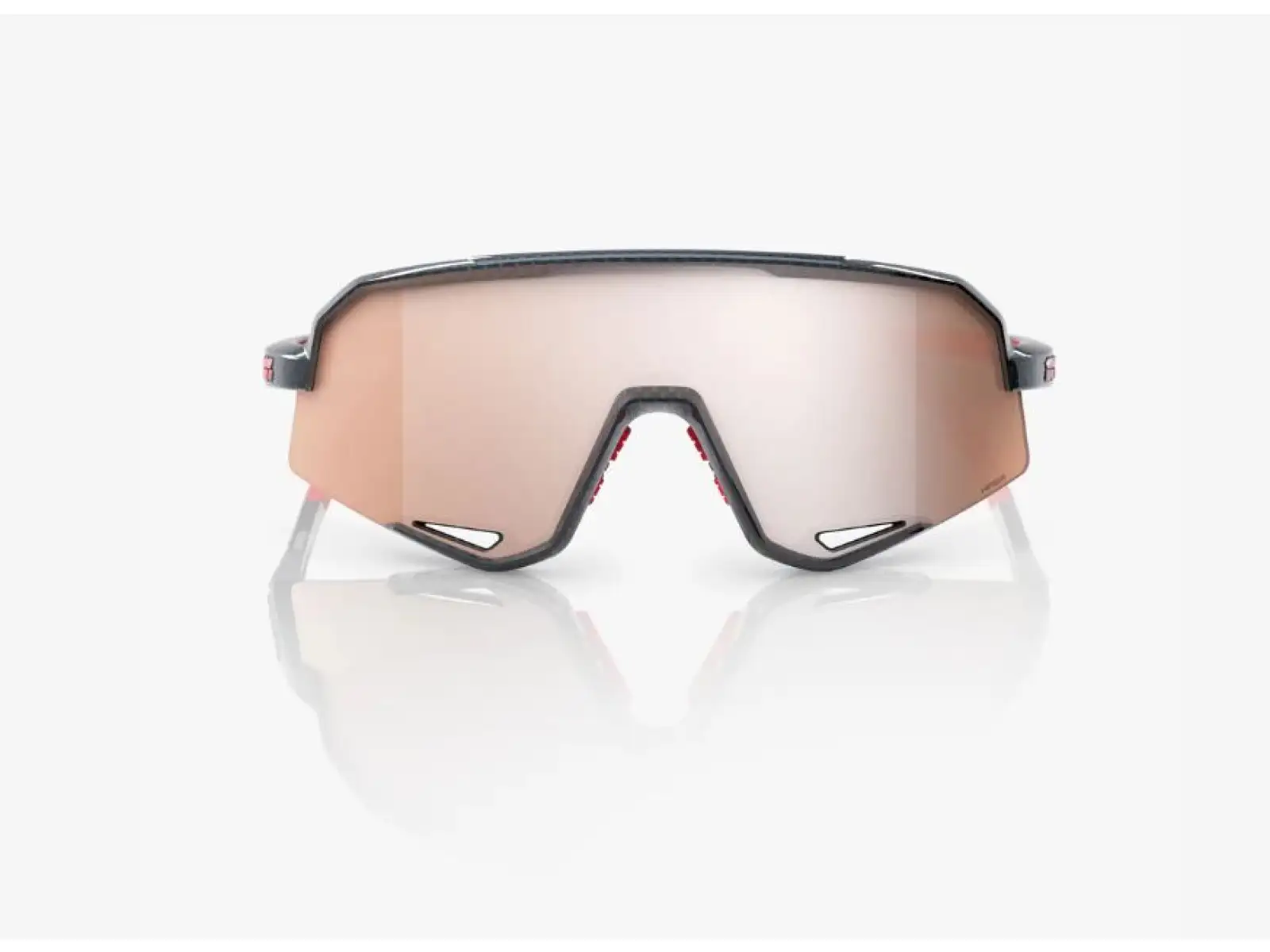 100% Slendale brýle Gloss Carbon Fiber/HiPER Crimson-Silver Lens