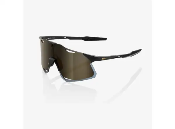 100% Hypercraft sportovní brýle Matte Black/Soft Gold