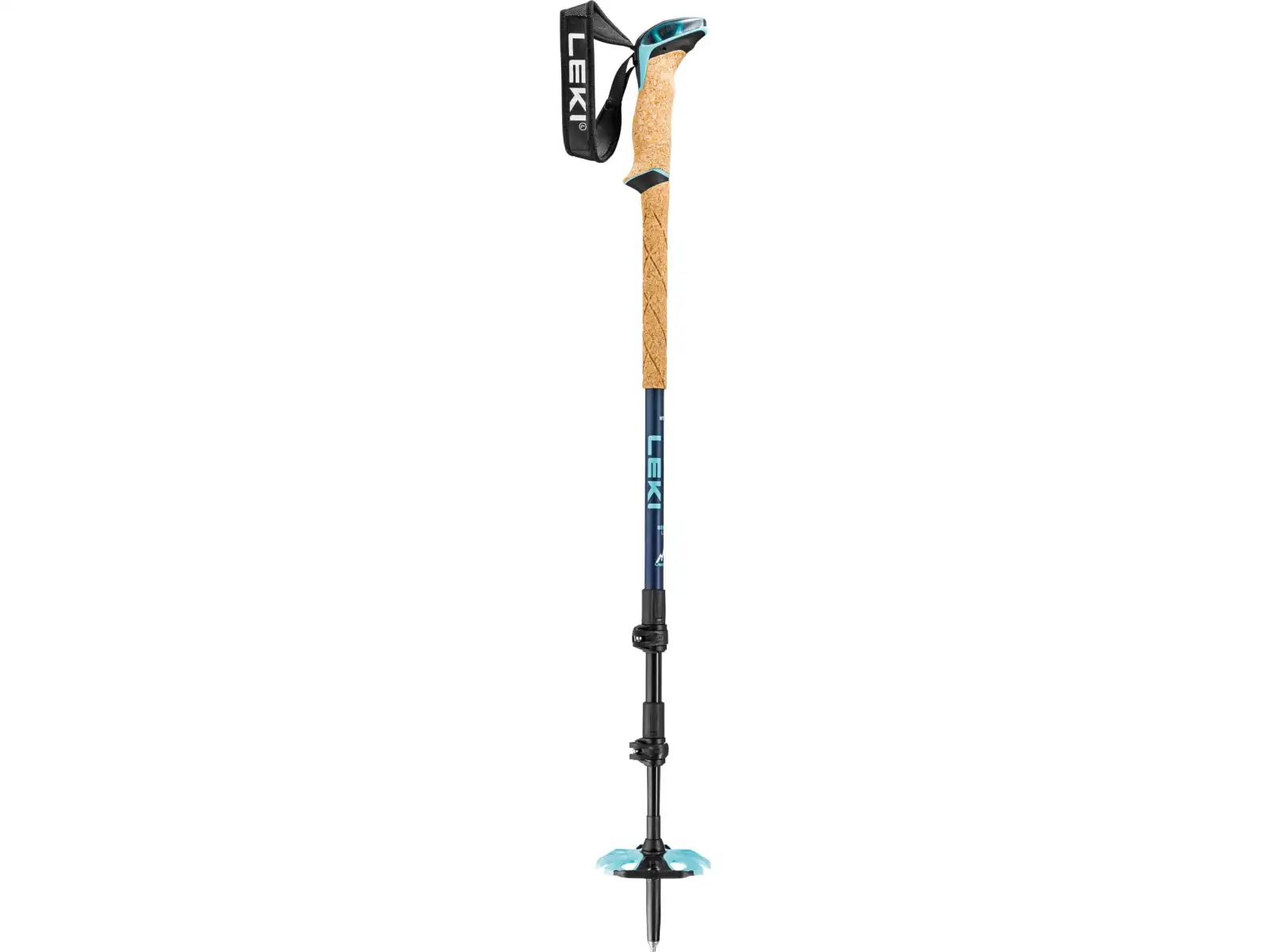 Leki Winter tour Bernina Lite 3 dámské skialpové hole Denim blue/Dark blue/Mint