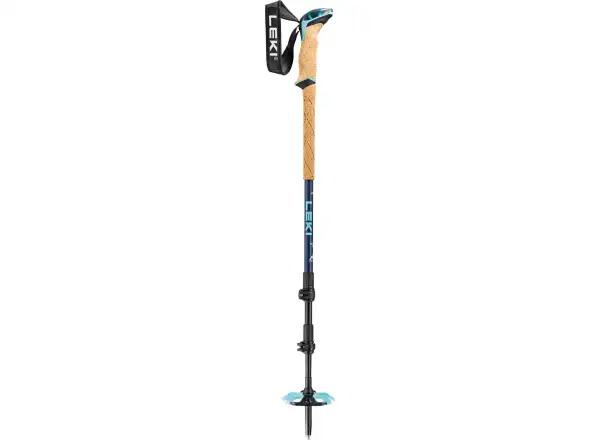 Leki Winter tour Bernina Lite 3 dámské skialpové hole Denim blue/Dark blue/Mint