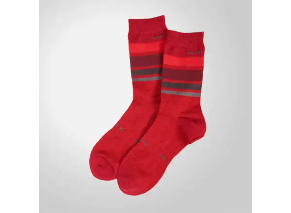 Endura Merino Stripe ponožky Red
