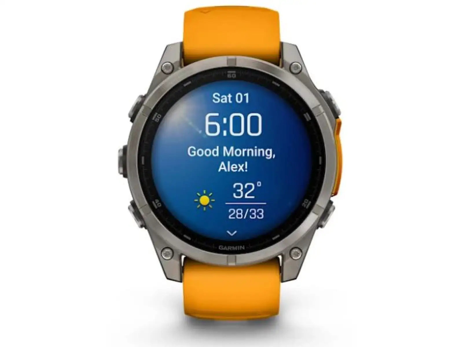 Garmin fenix 8 - 47 mm AMOLED Sapphire chytré hodinky Titanium Orange/Graphite