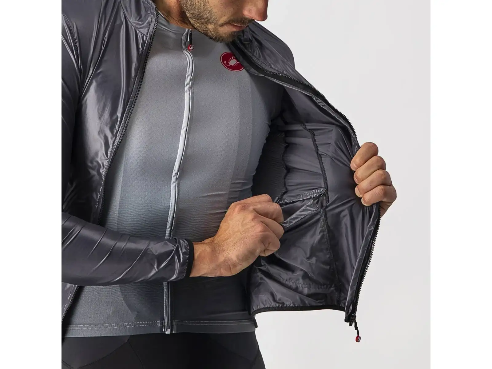 Castelli Aria Shell pánská bunda Dark Gray