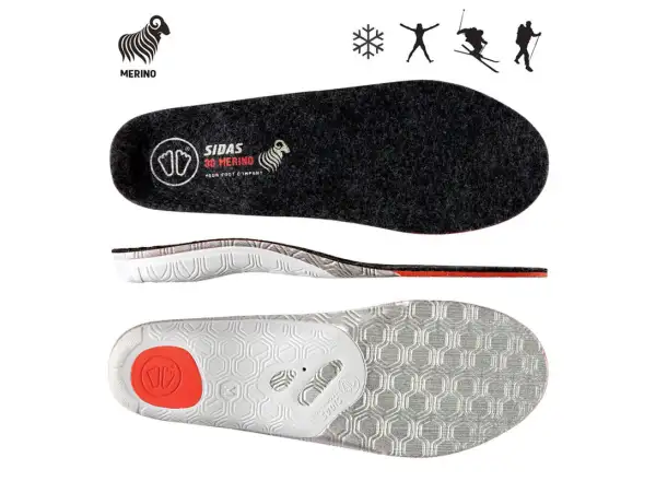 Sidas Winter 3D Merino vložky do bot střední klenba 1 pár