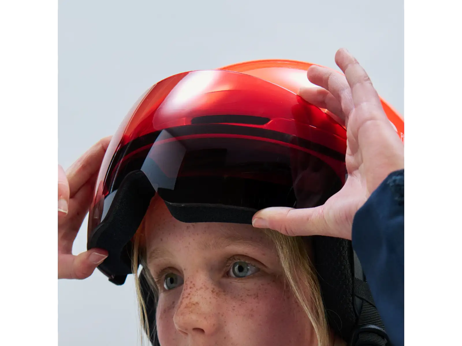 POC POCito Obex Visor dětská lyžařská přilba Fluorescent Orange