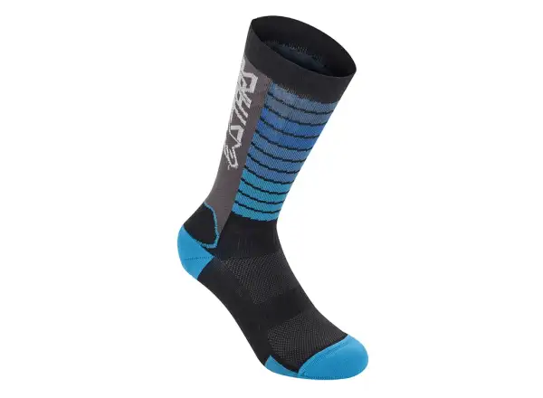 Alpinestars Drop 22 ponožky Black/Aqua vel. L