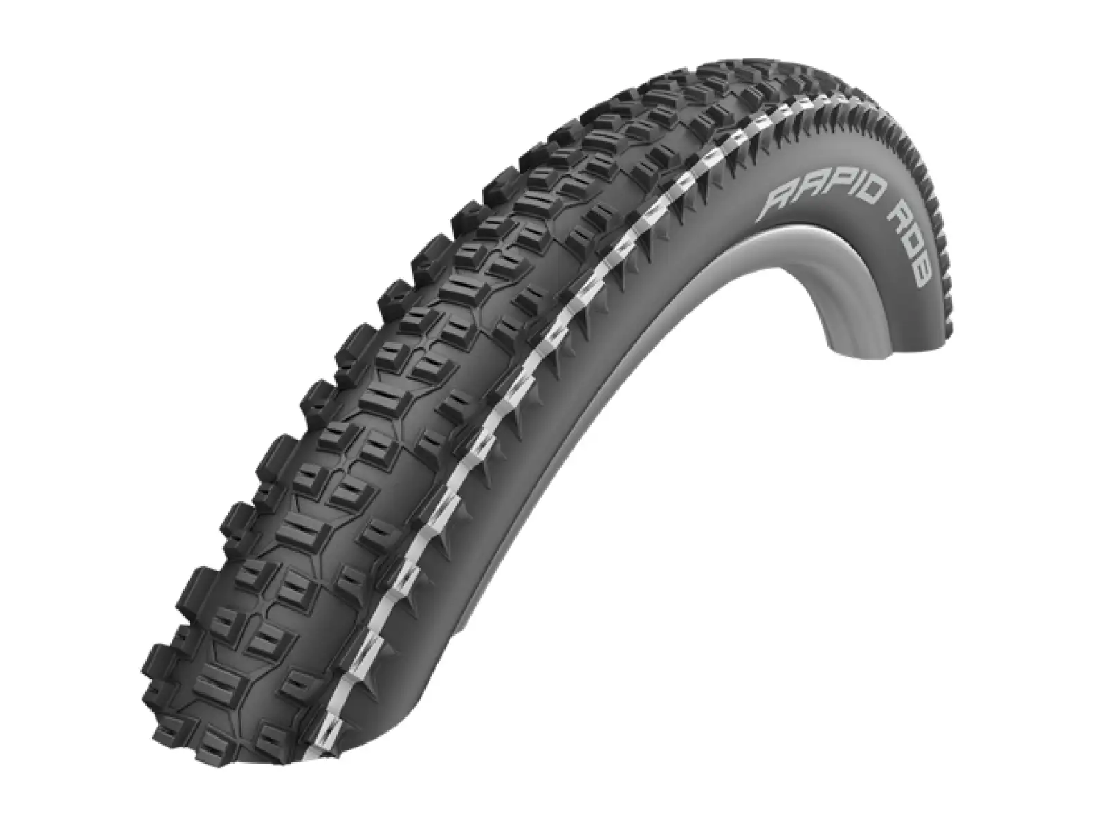 Schwalbe Rapid Rob KevlarGuard 29x2,25" MTB plášť drát white stripes