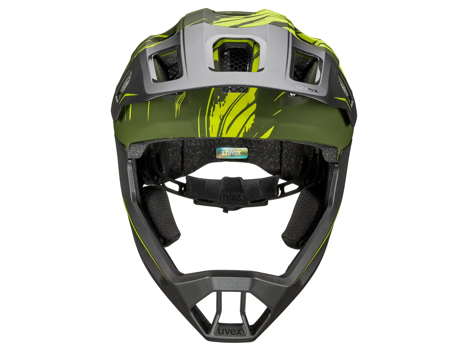 Uvex React JR Fullface MTB přilba Dark olive matt