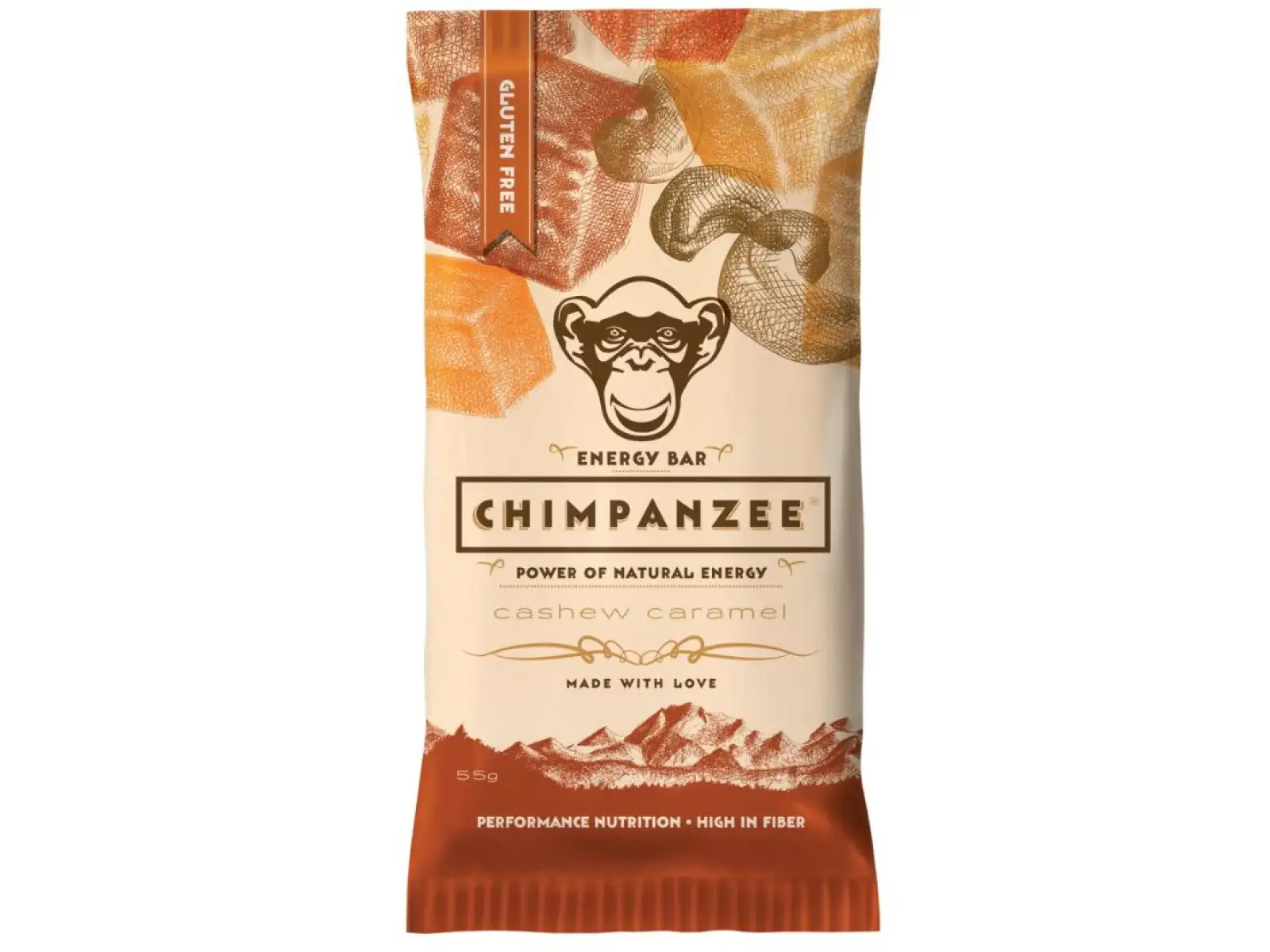 Chimpanzee Energy tyčinka Cashew Caramel 55 g
