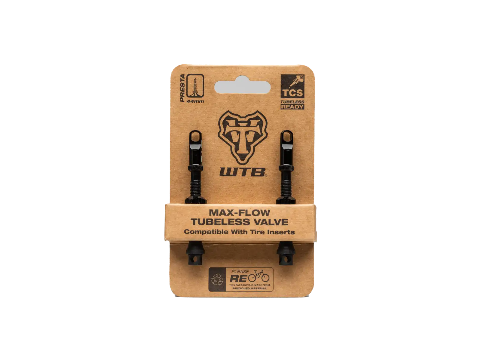 WTB  TCS AL Max-Flow Presta Valve bezdušové ventilky 55 mm černá 2 ks