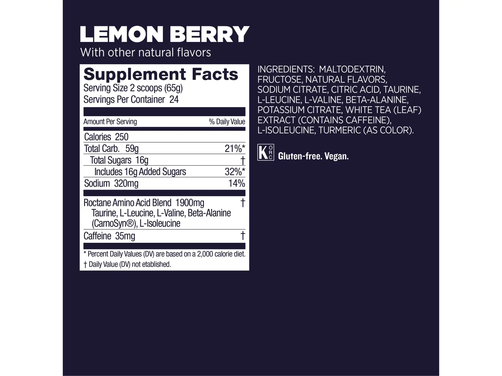 GU Roctane Energy Drink Mix 1560 g iontový nápoj Lemon/Berry