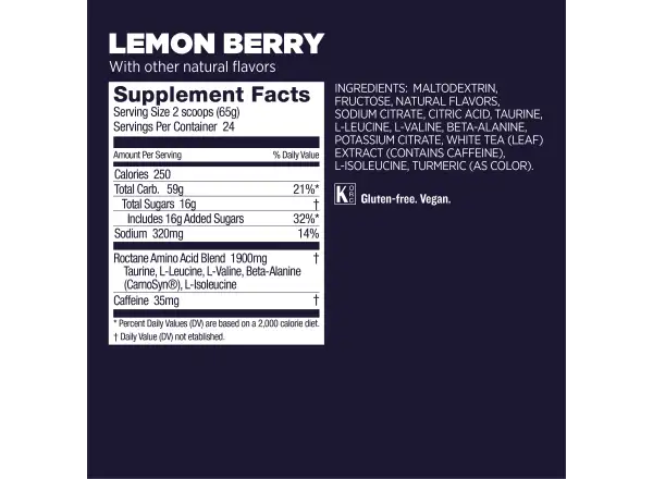GU Roctane Energy Drink Mix 1560 g iontový nápoj Lemon/Berry