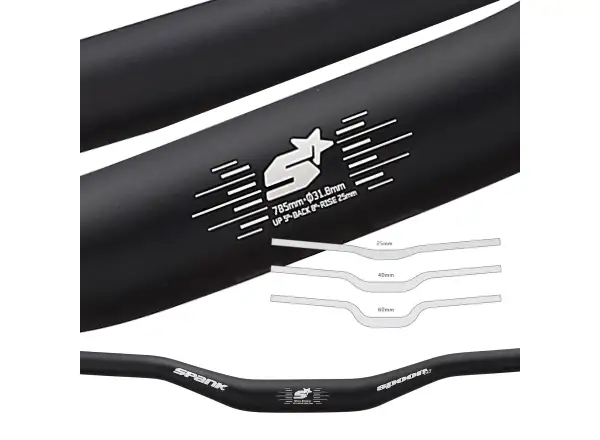 Spank Spoon 318 riser 40 mm alu řídítka černá - Nebaleno