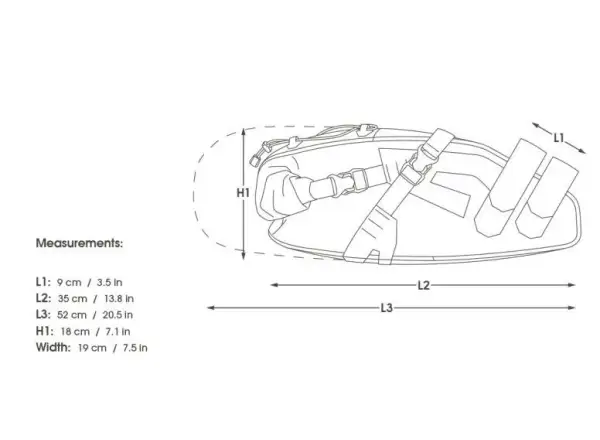 Apidura Expedition saddle pack 17 l podsedlová brašna