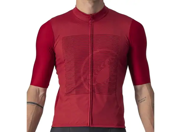 Castelli Bagarre pánský dres krátký rukáv červená/bordeaux vel. XL