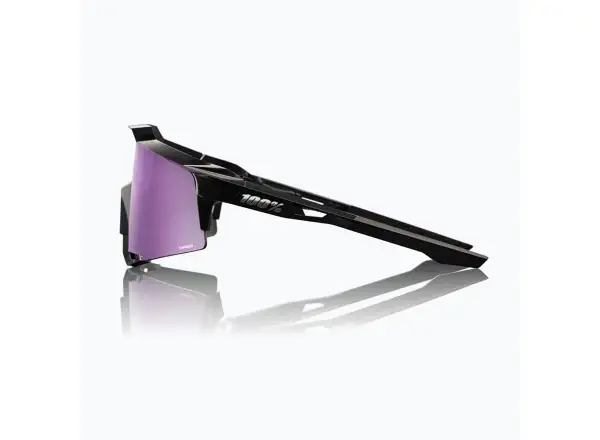 100% Speedcraft sluneční brýle Polished Black/HiPER Polarized Lavender Mirror