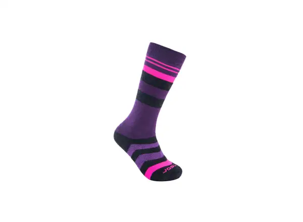 Sensor Slope Merino dětské ponožky černá/růžová/fialová