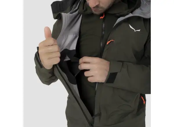 Salewa Sella 3L Powertex pánská bunda Dark Olive