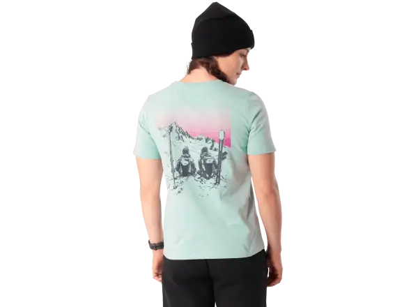 Dynafit Back Graphic Cotton dámské triko krátký rukáv Cloud Blue/Twilight