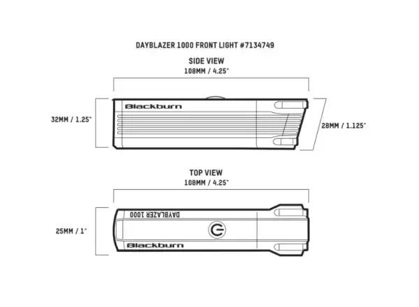 Blackburn Dayblazer 1000 USB-C přední světlo