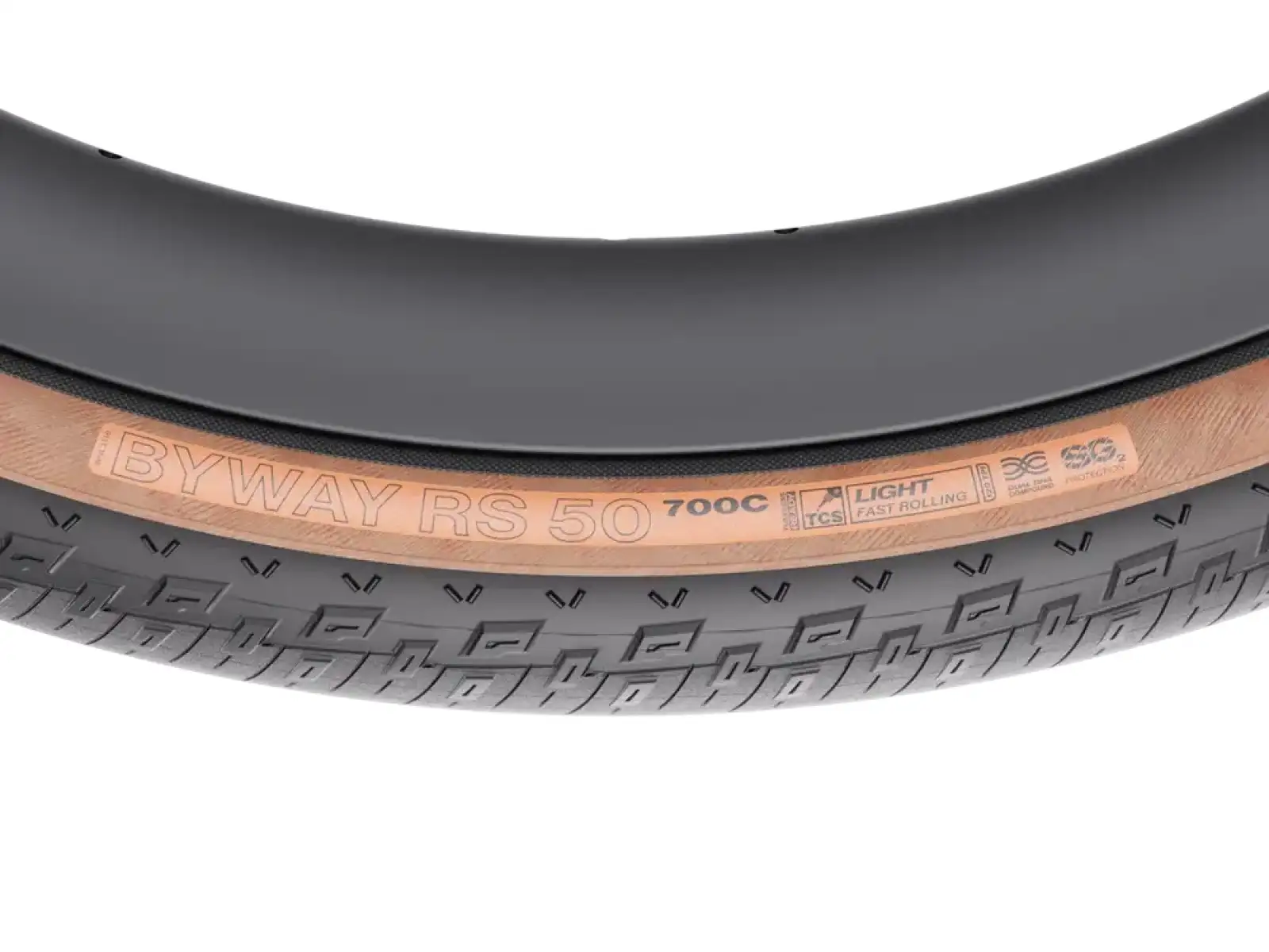 WTB  Byway RS 700x50 TCS Light Fast Rolling Dual DNA SG2 gravel plášť černá/hnědá