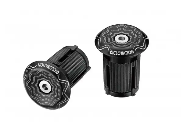 Ciclovation Lock-In Vortex Power zátky do řidítek Wave černá
