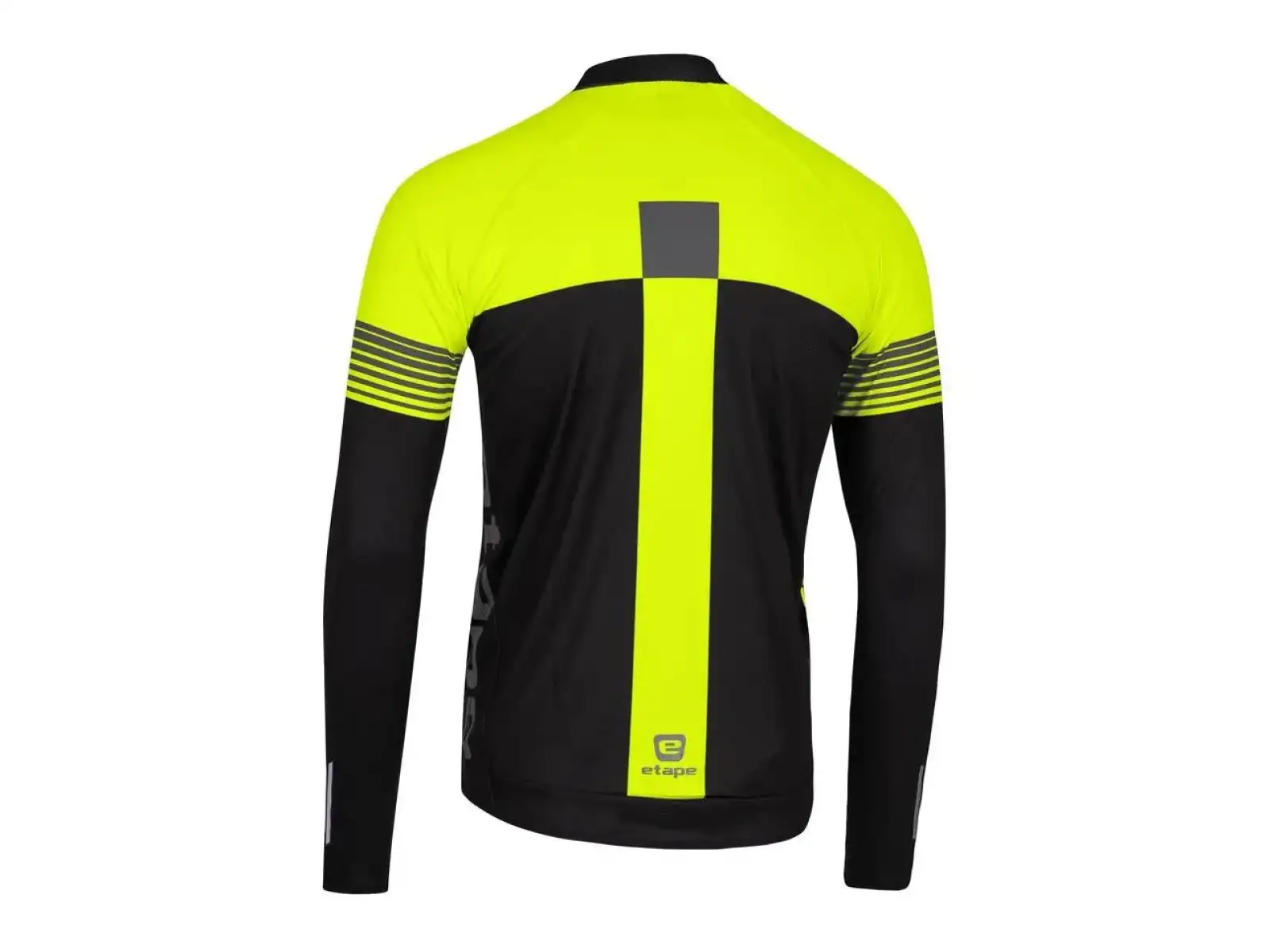 Etape Comfort pánský dres dlouhý rukáv černá/žlutá fluo