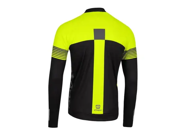 Etape Comfort pánský dres dlouhý rukáv černá/žlutá fluo