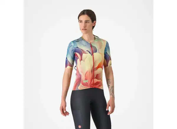 Castelli Unlimited Pro dámský dres krátký rukáv Multicolor Green