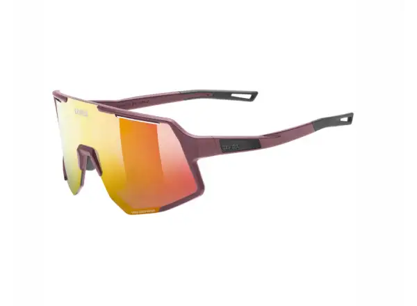 Uvex Sequenze CV cyklistické brýle Burgundy matt/Mirror Red