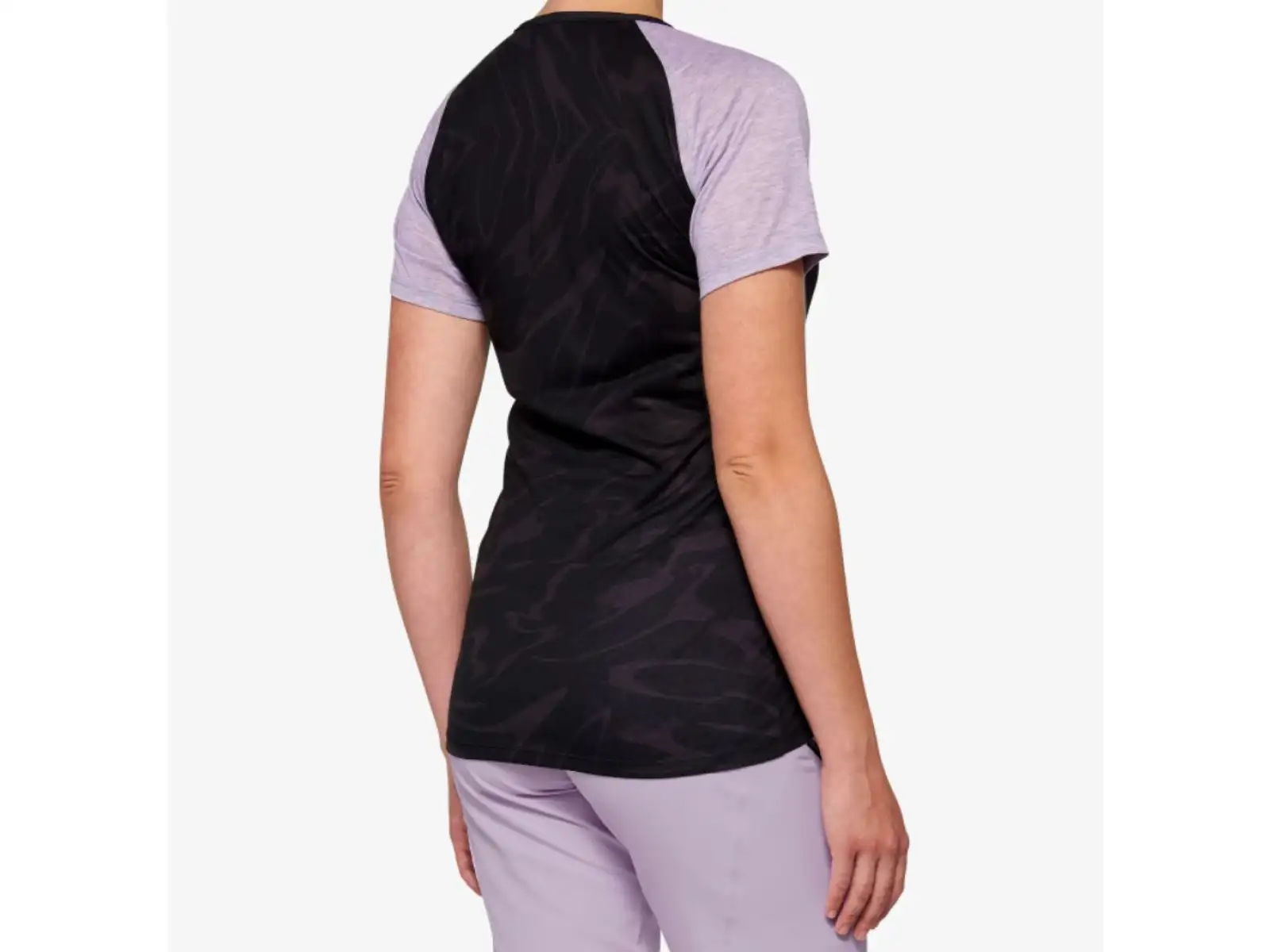 100% Airmatic dámský dres krátký rukáv Black/Lavender